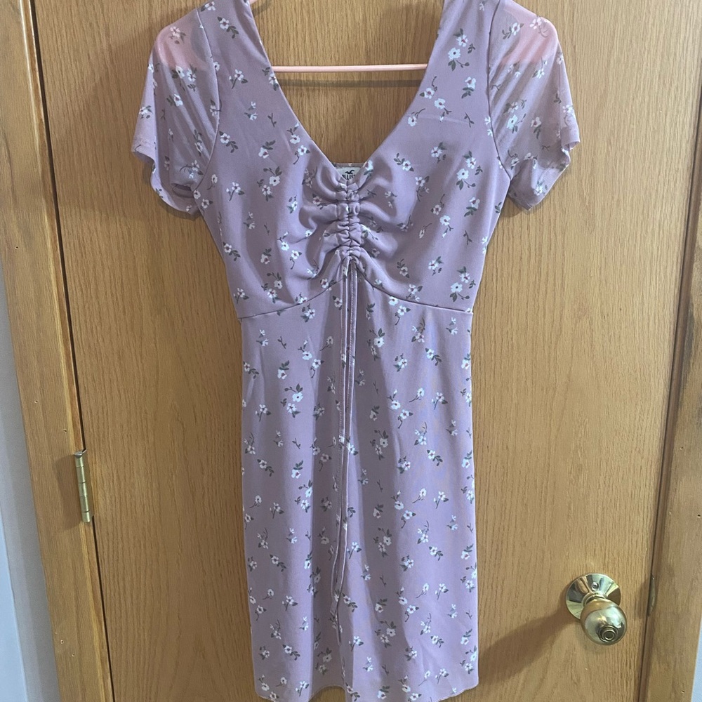 Floral Lilac Mini Dress